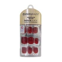 Unhas Instabeauty Absolute Auto-Adesivas Wine Red Medio