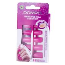 Unhas Postica Rosa Absurdo com 24 Unidades Dompel Unhas Postica Rosa Absurdo com 24 Unidades Dompel
