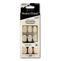 Unhas postiças amendoado colantes 24 un. macrilan
