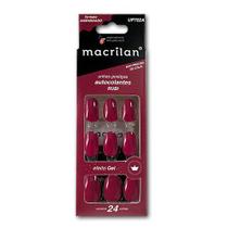 Unhas postiças amendoado colantes 24 un. macrilan