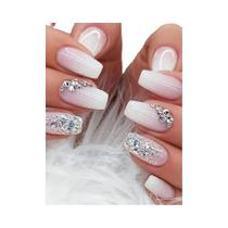 Unhas Postiças Curtas Francesas Frescas Para Mulheres, 24PCS, Removíveis E Artísticas Unhas Postiças Curtas Francesas Frescas Para Mulheres, 24PCS, Removíveis E Artísticas