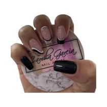 Unhas Postiças Curtas Pretas Brilhantes Em Formato Quadrado 24PCS Eleve Seu Estilo Unhas De