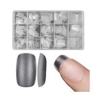 Unhas Postiças De Gel Acrílico Macio Transparente Fosco Formato Amêndoa E Caixão Quadrado 330pçs Unhas Postiças De Gel Acrílico Macio Transparente Fosco Formato Amêndoa E Caixão Quadrado 330pçs