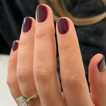 Unhas Postiças Dulyork Quadradas Curtas Vermelho Vento 24 Unidades