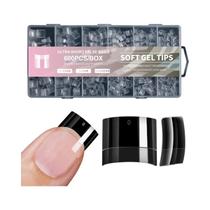 Unhas Postiças Extra Curtas XS Em Forma De Amêndoa, 600 Peças, Dicas De Unhas Em Gel Macio Fosco