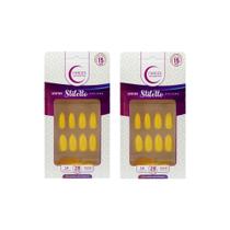 Unhas Postiças Fhaces Stiletto Colors Sun Flower 28Un - 2Un