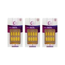 Unhas Postiças Fhaces Stiletto Colors Sun Flower 28Un - 3Un