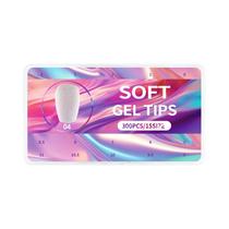 Unhas Postiças Foscas Médias Curtas (Press On) 300pçs - Pontas De Gel Macio De Alto Brilho Para