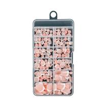 Unhas Postiças Francesas Curtas Quadradas Brilhantes Em 9 Cores, 120 Peças, Cobertura Completa, Rosa