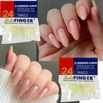 Unhas Postiças Gold Finger K.Empress Curve 24 Unidades