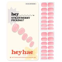Unhas Postiças heyhae Semi Curadas Rosa Bege Bebê Sem Necessidade de Lâmpada LED