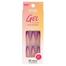 Unhas Postiças Kiss New York - Gel Extend New Purple