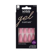 Unhas postiças kiss new york gel fantasy bailarina longo c/28un fs14b