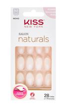 Unhas postiças - Kiss New York Salon Naturals Amendoada Médio