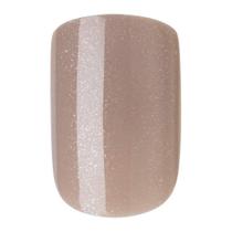 Unhas Postiças Nude Latte Belliz Quadrado Curto Ultra Brilho 24 Unidades