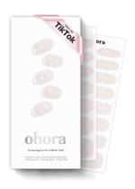 Unhas Postiças ohora Tiras de Gel Semi Cura Polka Blanc