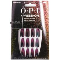 Unhas Postiças OPI Xpress On - Swipe Night Holographic Black