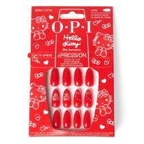 Unhas Postiças OPI Xpress On - Vermelho Vivo Longo Amendoado