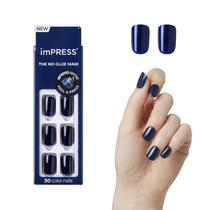 Unhas Postiças Press On Impress - Azul Marinho Curto Squoval