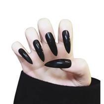 Unhas Postiças Pretas Pontudas para Fantasia de Halloween