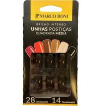 Unhas posticas quadradas media black marco boni Unhas posticas quadradas media black marco boni