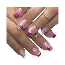 Unhas Postiças Quadradas Médias Pretas Com Glitter 24 Peças ARTAUG Lindas Unhas Coloridas De Verão