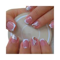 Unhas Postiças Quadradas Médias Pretas Com Glitter 24 Peças ARTAUG Lindas Unhas Coloridas De Verão