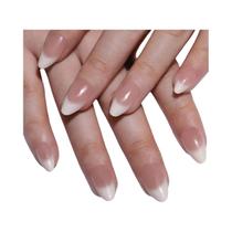 Unhas Postiças Quadradas Médias Rosa Brilhante 24 Peças Cobertura Total Estilo Elegante Para