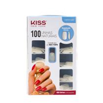 Unhas Postiças Quadradas Pacote Econômico com 100 Unidades Médio - Kiss New York Unhas Postiças Quadradas Pacote Econômico com 100 Unidades Médio - Kiss New York