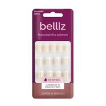 Unhas Postiças Quadrado Médio Francesinha 24 uni - Belliz Unhas Postiças Quadrado Médio Francesinha 24 uni - Belliz