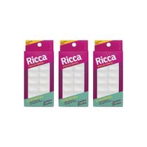 Unhas Postiças Ricca Natural Com 24un Quadrado Medio-3un