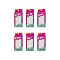 Unhas Postiças Ricca Natural Com 24Un Quadrado Medio-6Un