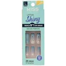 Unhas postiças Shiny Kiss NY - Azul Topázio Unhas postiças Shiny Kiss NY - Azul Topázio