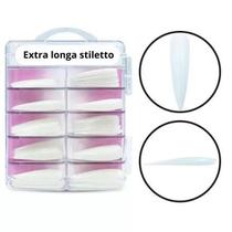 Unhas postiças stiletto de gato tips profissional 50 und.