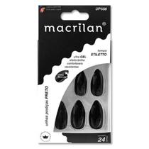 Unhas Postiças Stiletto Preta UP508 - Macrilan Unhas Postiças Stiletto Preta UP508 - Macrilan