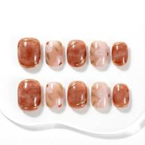 Unhas Postiças Sun&Beam Nails Marrom 10 Unidades 3D Camélia Unhas Postiças Sun&Beam Nails Marrom 10 Unidades 3D Camélia