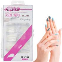 Unhas Postiças Tips Curvatura C Reta Stiletto Ponta Estojo Com 100 Unidades Unhas Postiças Tips Curvatura C Reta Stiletto Ponta Estojo Com 100 Unidades