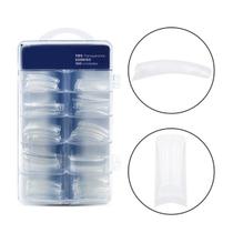 Unhas Postiças Tips Sorriso Transparente Profissional 100Und