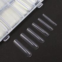 Unhas postiças transparente com 240un extra longa reta alongamento de gel Unhas postiças transparente com 240un extra longa reta alongamento de gel