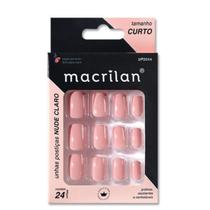 Unhas Postiças UP204A Tamanho Curto Nude Claro - Macrilan