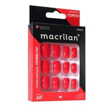 Unhas Postiças UP207A Tamanho Curto Vermelho - Macrilan