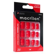 Unhas Postiças UP207A Tamanho Curto Vermelho - Macrilan