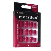 Unhas Postiças UP211A Tamanho Curto Rubi - Macrilan Unhas Postiças UP211A Tamanho Curto Rubi - Macrilan