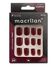 Unhas Postiças UP213A Tamanho Curto Vinho - Macrilan Unhas Postiças UP213A Tamanho Curto Vinho - Macrilan