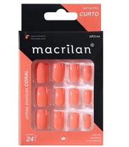 Unhas Postiças UP214A Tamanho Curto Coral - Macrilan Unhas Postiças UP214A Tamanho Curto Coral - Macrilan