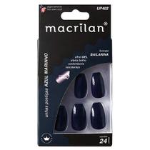 Unhas Postiças UP402 estilo bailarina Macrilan cor Azul marinho