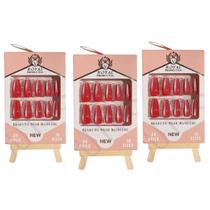 Unhas Postiças Vermelho Glamour