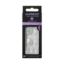 Unhas pressionadas KISS ImPress Premium Sem Cola Pedi White