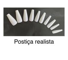 Unhas REALISTAS BRANCA Postiças bailarina 100 UN unhas inteiras longas Acrigel Alongamentos Unhas REALISTAS BRANCA Postiças bailarina 100 UN unhas inteiras longas Acrigel Alongamentos