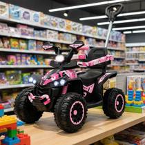 Uni Toys Quadriciclo Love Rosa Meninas Poderosas 2 em 1 Versátil com Faróis e Aro Protetor para Crianças A partir de 12 Meses
